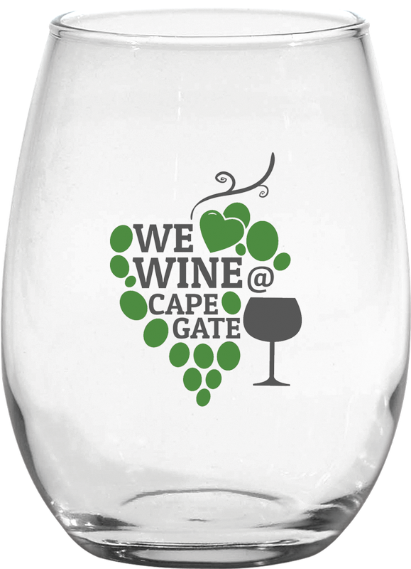 15oz Stemless White Wine Glass Set - 2pc