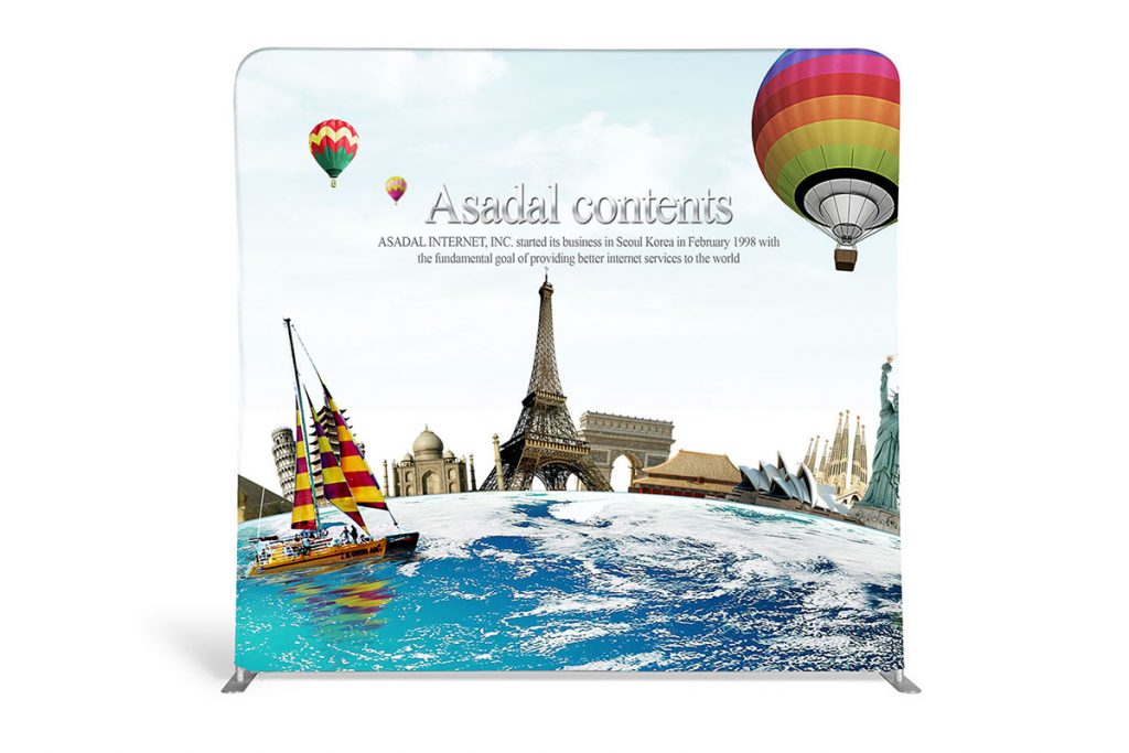 8ft Straight Fabric Display Wall