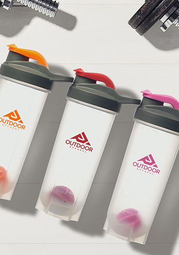 24oz Plastic Shaker Bottle with Mixer