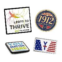 1” x 1.25” 3D Texture Print Lapel Pin